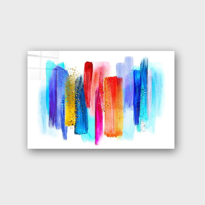 Wallity Cuadro decorativo multicolor de cristal templado 50 x 70 cm